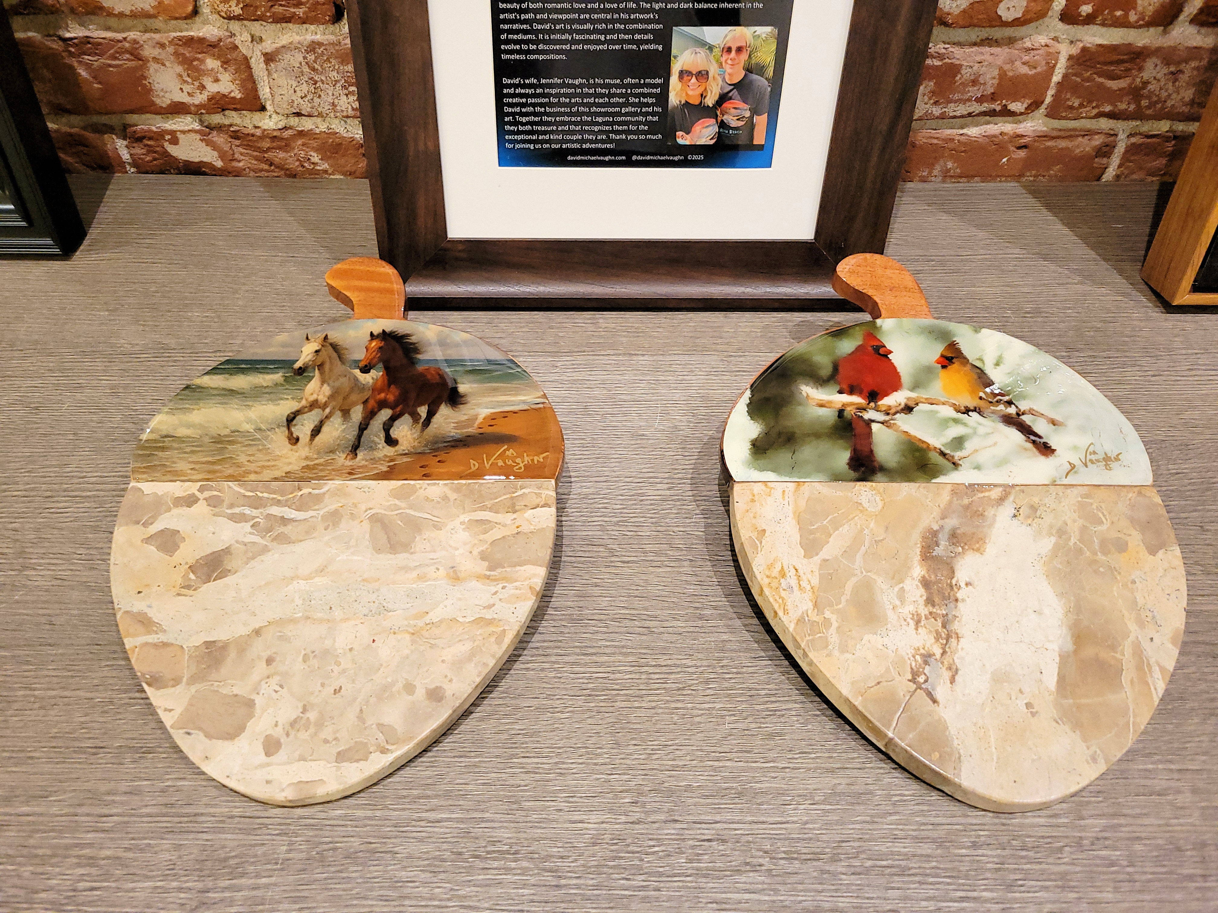 Acorn Wood and Marble Serving Boards